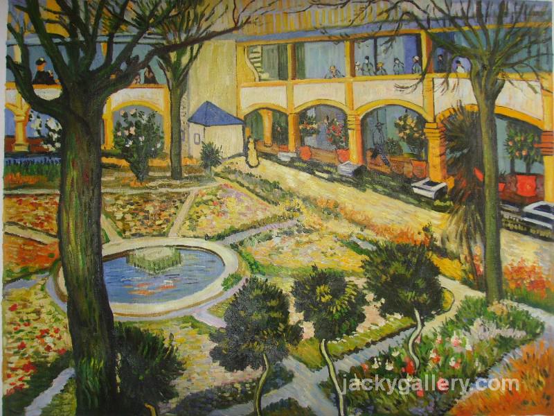Garden of Hospital in Arles, Van Gogh painting